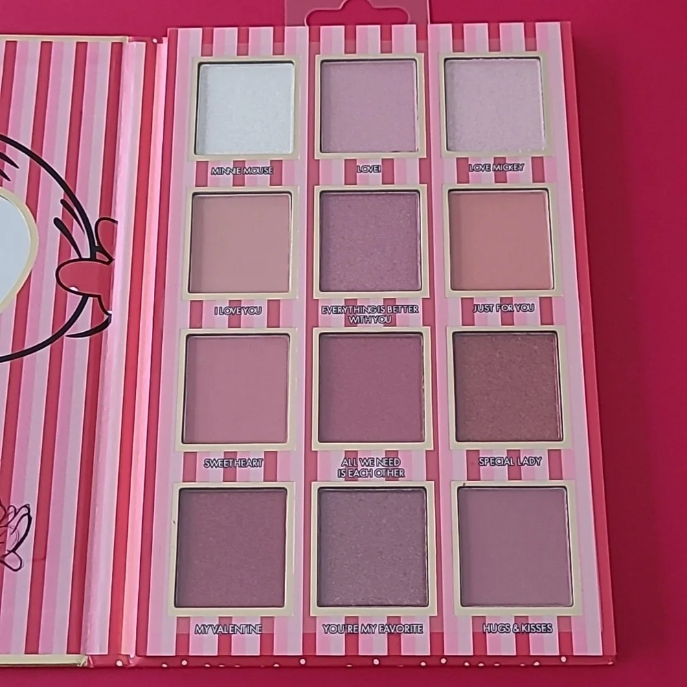 Disney Minnie Mouse & Mickey Mouse Eye Shadow Palette 12 Shades NWT Sealed